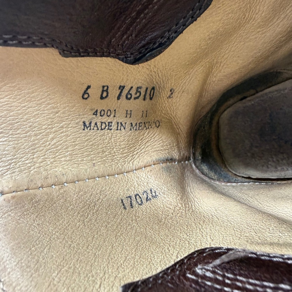 Frye Harness 4001 Ankle Boots Dark Brown Leather Moto Biker Resoled Women 6B - Picture 4 of 14
